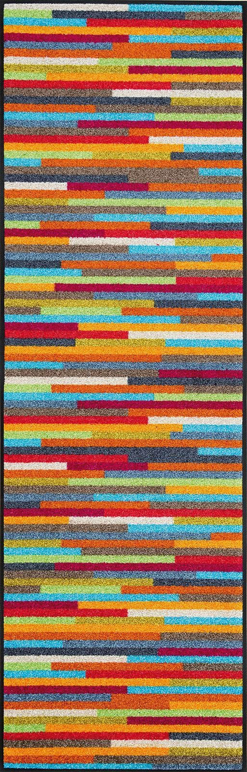 LÄUFER 75/190 cm Mikado Stripes Multicolor  - Multicolor, Trend, Kunststoff/Textil (75/190cm) - wash+dry