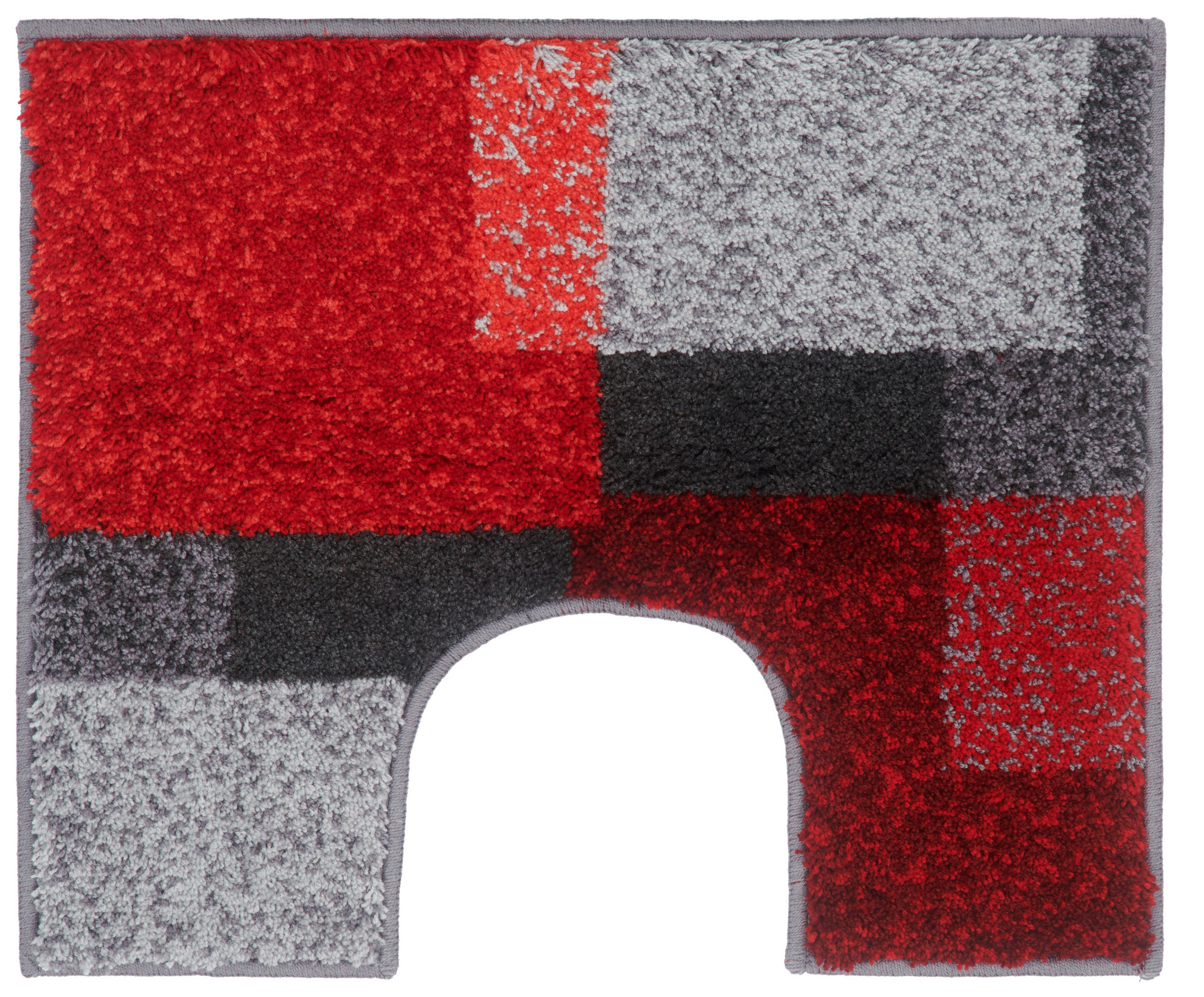 WC-VORLEGER Rot 50/60 cm - Rot, Basics, Kunststoff/Textil (50/60cm) - Grund