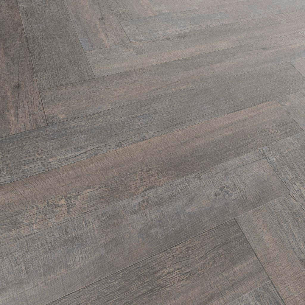 DESIGNBODEN Herringbone  per  m² - Eichefarben/Braun, Basics, Kunststoff (72/12/0.8cm)