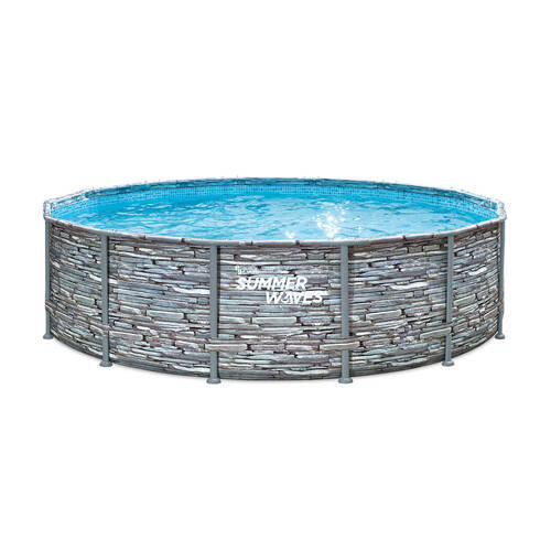 POOL PGP4W01442B 427/107 cm  - Grau, KONVENTIONELL, Kunststoff (427/107cm) - Ambia Garden