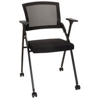 KONFERENČNI STOL kovina, tekstil črna  - črna, Moderno, kovina/umetna masa (61/98/58cm) - MID.YOU