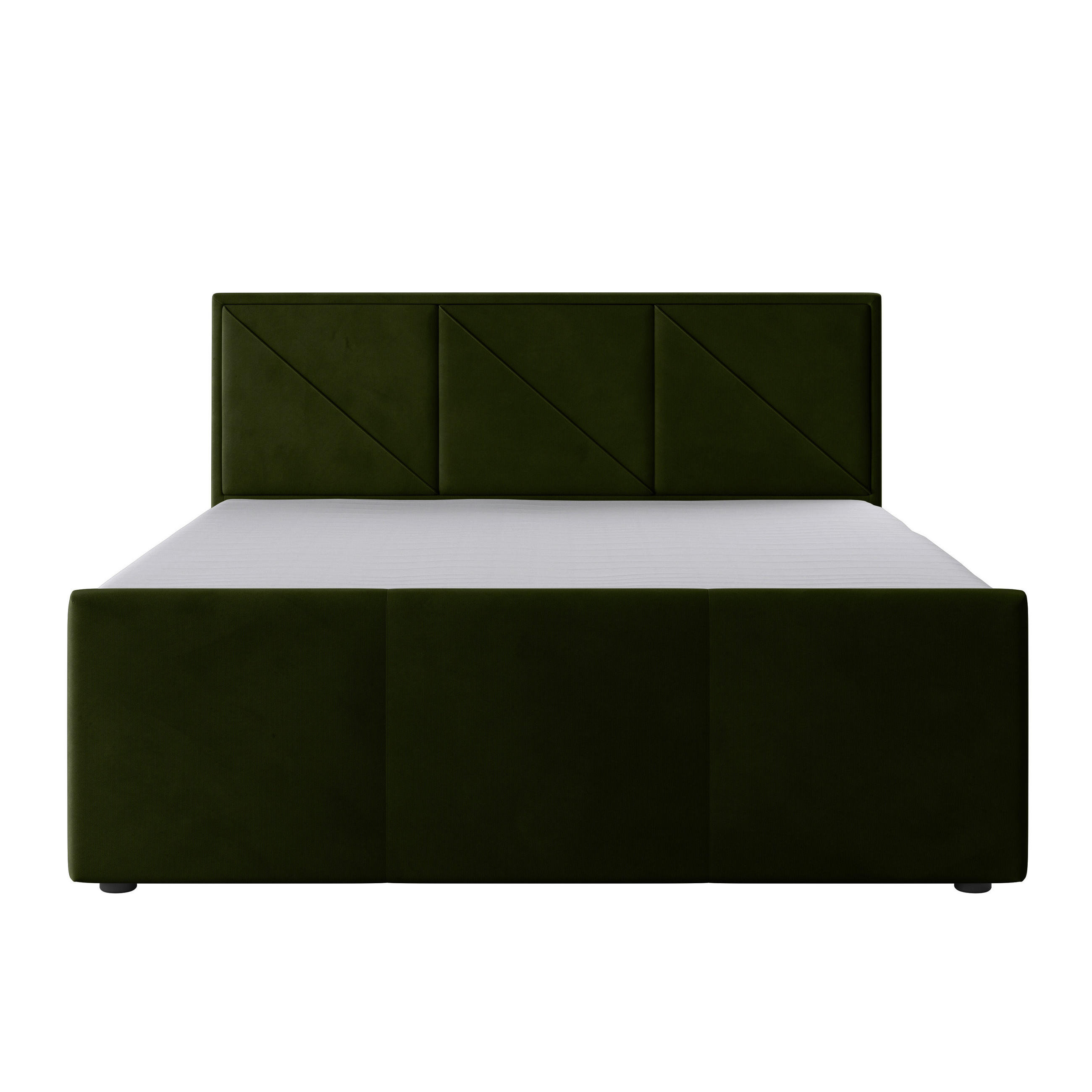 Thumbnail - Mid.you Boxspringbett, Grün, Textil, Birke, Buche, teilmassiv, Hartholz,teilmassiv, Hartholz, H3, Höhe ca. 20 cm, 180x20...