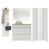 GARDEROBE 4-teilig  in 270/193/37 cm  - Eichefarben/Silberfarben, Design, Holz/Holzwerkstoff (270/193/37cm) - Dieter Knoll