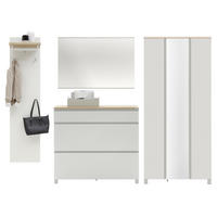GARDEROBE 4-teilig  in 270/193/37 cm  - Weiss/Eichefarben, Design, Holz/Holzwerkstoff (270/193/37cm) - Dieter Knoll