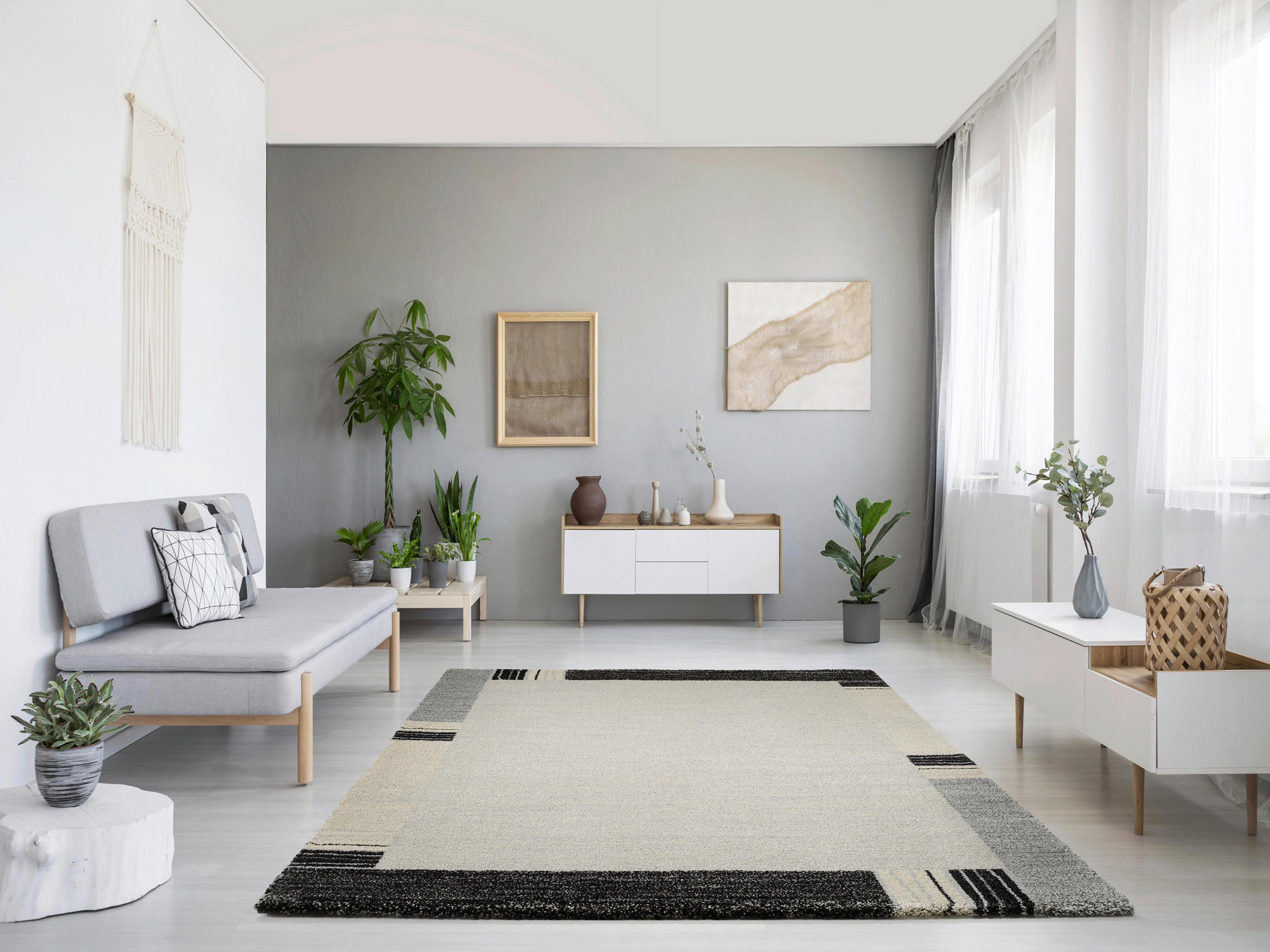 WEBTEPPICH 240/290 cm Palazzo Lobo Grau  - Grau, KONVENTIONELL, Textil (240/290cm) - Novel