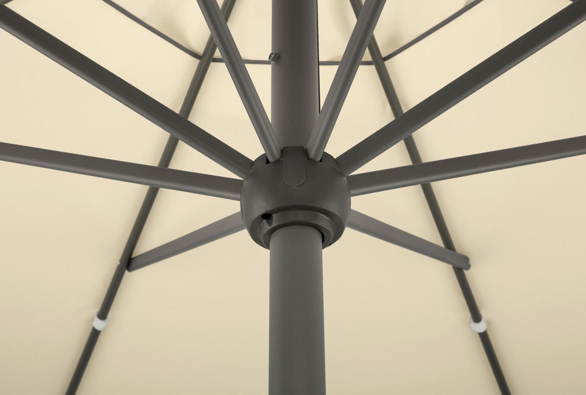 SLUNEČNÍK  - přírodní barvy/antracitová, Basics, kov/textil (350/275cm) - Schneider