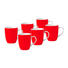 KAFFEEBECHERSET 6-teilig Keramik Porzellan Rot, Weiß - Rot/Weiß, Basics, Keramik (11/10/8cm) KAFFEEBECHERSET 6-teilig Keramik Porzellan Rot, Weiß - Rot/Weiß, Basics, Keramik (11/10/8cm)