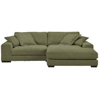 HÖRNSOFFA i manchester grön  - beige/vit, Romantik / Lanthus, trä/textil (280/190cm) - MID.YOU