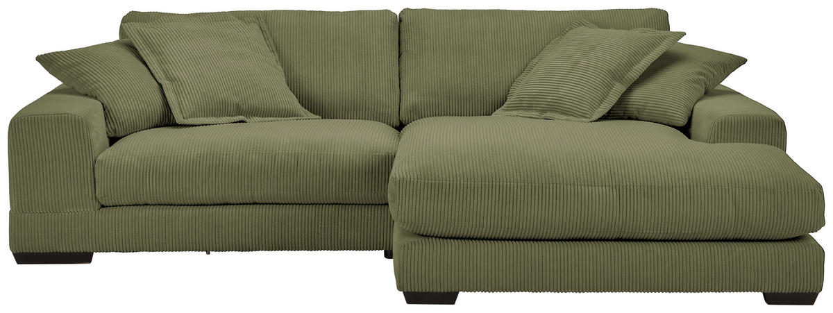 HÖRNSOFFA i manchester grön  - beige/vit, Romantik / Lanthus, trä/textil (280/190cm) - MID.YOU