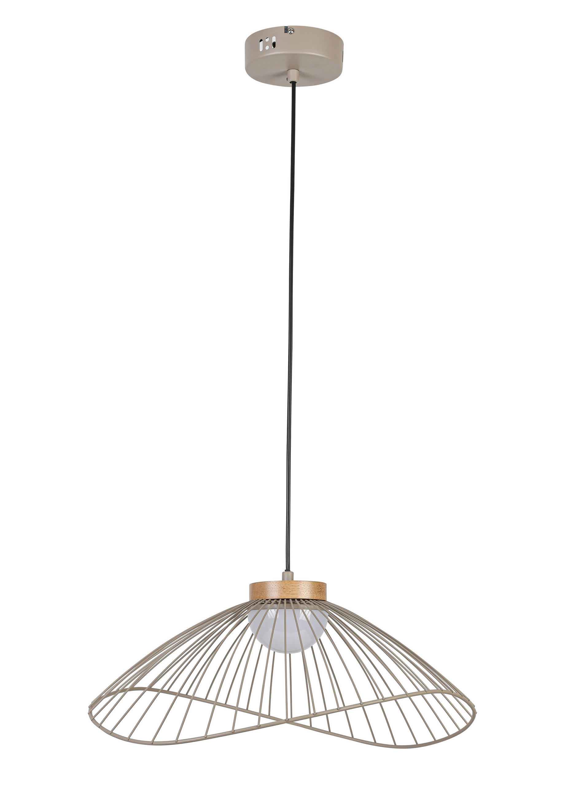 HÄNGELEUCHTE 45/43/22,5 cm  - Sandfarben/Naturfarben, Trend, Holz/Kunststoff (45/43/22,5cm) - Collett's Monde