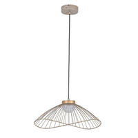 HÄNGELEUCHTE 45/43/22,5 cm  - Sandfarben/Naturfarben, Trend, Holz/Kunststoff (45/43/22,5cm) - Collett's Monde