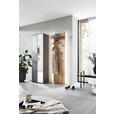 GARDEROBE  in 128,8/205,5/37,1 cm  - Wildeiche/Grau, Design, Glas/Holz (128,8/205,5/37,1cm) - Dieter Knoll