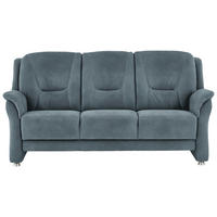 3-SITZER-SOFA in Mikrofaser Blau  - Blau/Beige, Konventionell, Textil/Metall (198/100/89cm) - Beldomo Comfort