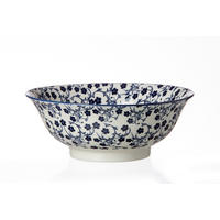 BOL 21 cm  - albastru/alb, Basics, ceramică (21cm)