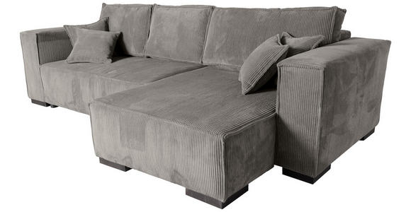 ECKSOFA Mokka Cord - Braun/Mokka, KONVENTIONELL, Holz/Textil (230/190cm) - Carryhome