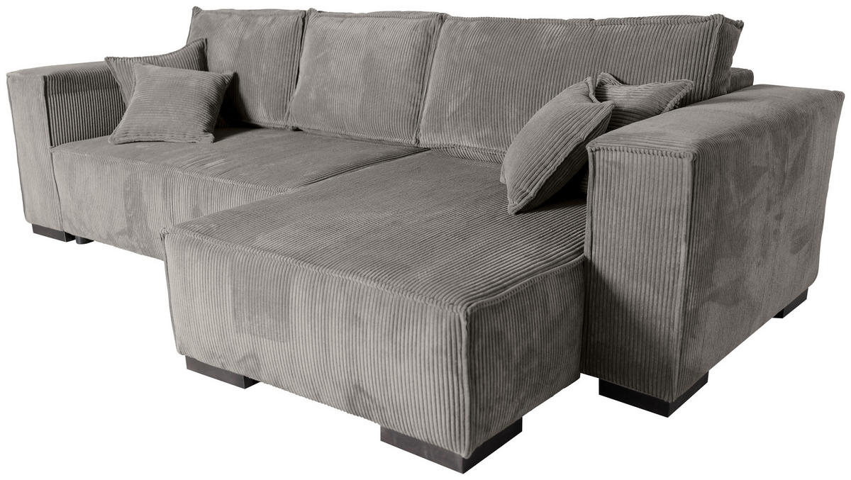 ECKSOFA in Cord Mokka  - Braun/Mokka, KONVENTIONELL, Holz/Textil (230/190cm) - Carryhome