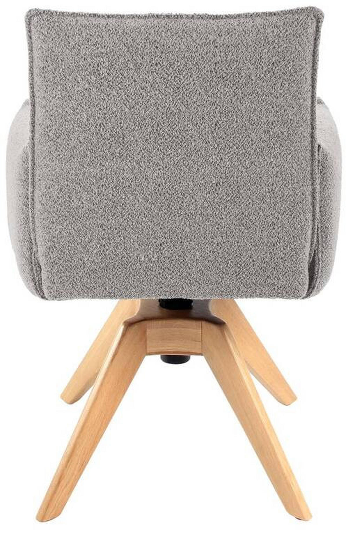 ARMLEHNSTUHL  in Webstoff  - Eichefarben/Hellgrau, Design, Holz/Textil (57/86/65cm) - Valnatura