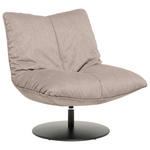 SESSEL in Flachgewebe Taupe  - Taupe/Schwarz, MODERN, Textil/Metall (86/92/99cm) - Belluti