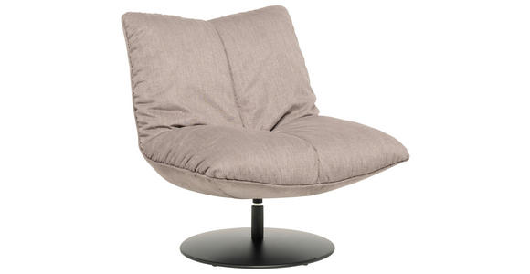 SESSEL in Flachgewebe Taupe  - Taupe/Schwarz, MODERN, Textil/Metall (86/92/99cm) - Belluti