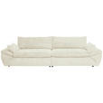 BIGSOFA Struktur Beige  - Beige/Schwarz, KONVENTIONELL, Kunststoff/Textil (302/80/120cm) - Hom`in