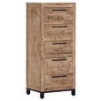 KOMMODE RIO  in 50/120/40 cm  - Schwarz/Naturfarben, Design, Holz/Metall (50/120/40cm) - Landscape