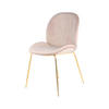 STUHL-SET 2 Stück  in Eisen  - Beige/Messingfarben, Design, Kunststoff/Metall (47/90/59cm) - Kayoom