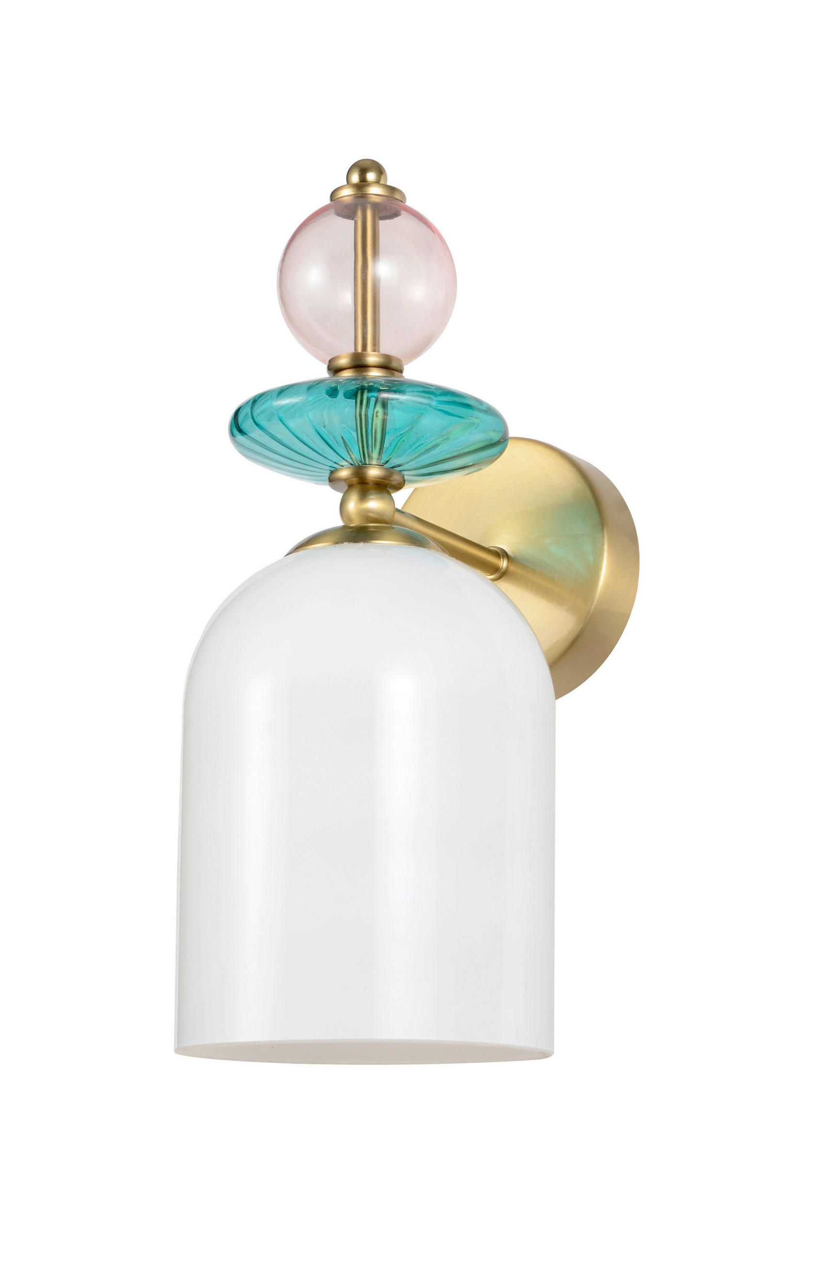 WANDLEUCHTE Tropea  32.5/13/17.5 cm  - Weiß, Design, Glas (32.5/13/17.5cm)