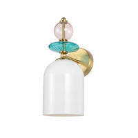 WANDLEUCHTE Tropea  32.5/13/17.5 cm  - Weiß, Design, Glas (32.5/13/17.5cm)