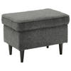 HOCKER in Textil Anthrazit  - Anthrazit/Schwarz, Basics, Holz/Textil (63/43/42cm) - MID.YOU