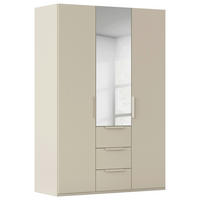 DREHTÜRENSCHRANK 151/235/61 cm,  in Champagner, 3-türig  - Champagner, Basics, Glas/Holzwerkstoff (151/235/61cm) - Novel