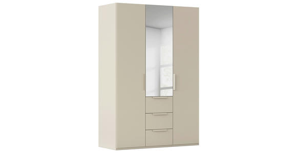 DREHTÜRENSCHRANK 151/235/61 cm,  in Champagner, 3-türig  - Champagner, Basics, Glas/Holzwerkstoff (151/235/61cm) - Novel