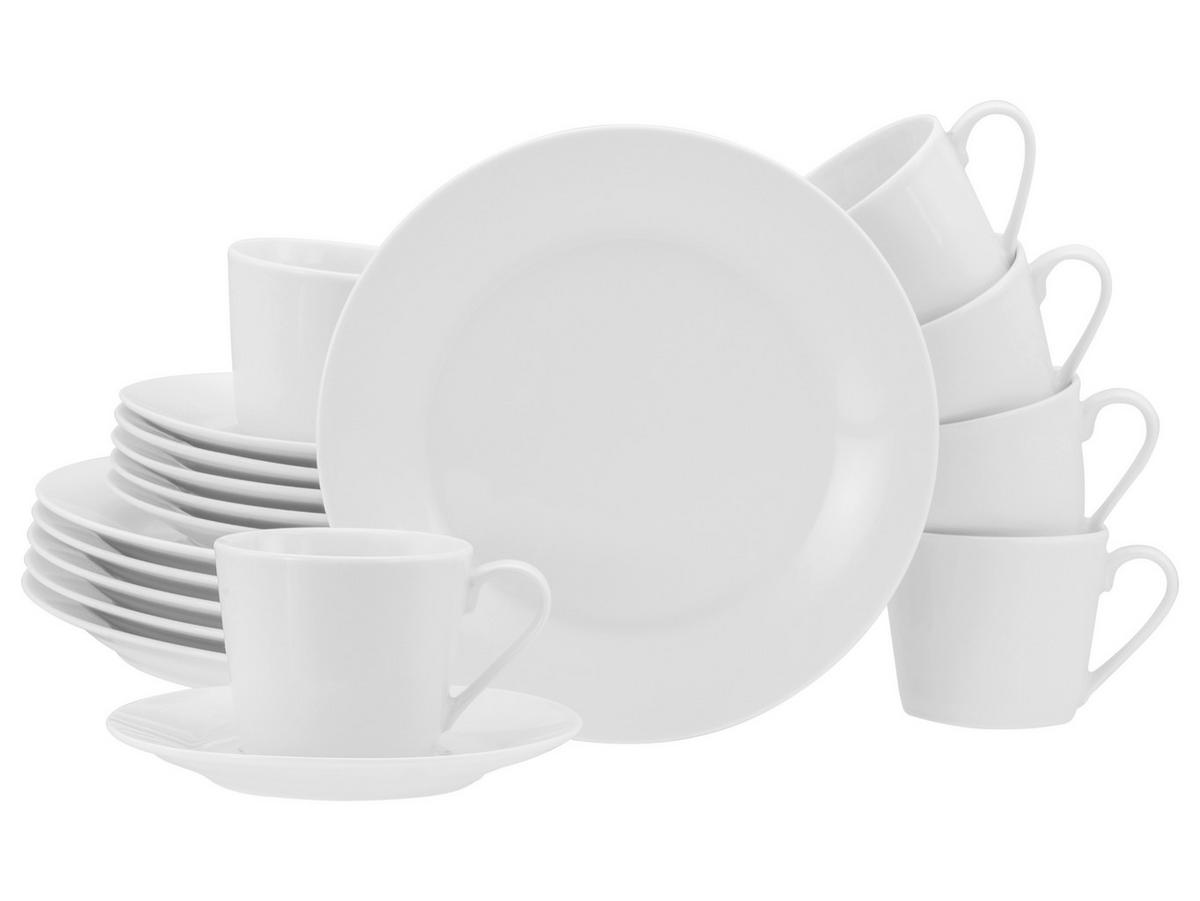 KAFFEESERVICE Weiß Base Weiß 18-teilig  - Weiß, Basics, Keramik - Creatable