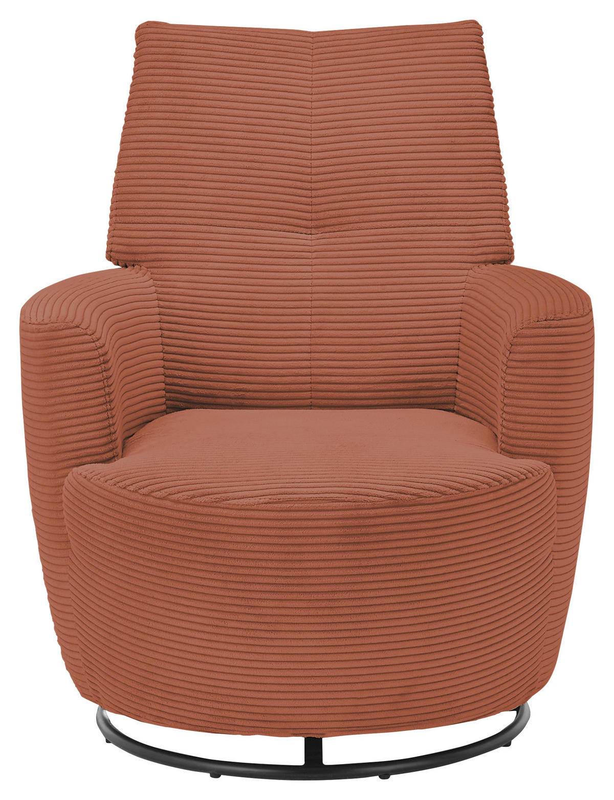 SESSEL Cord Orange    - Schwarz/Orange, Design, Textil/Metall (80/96/88cm) - SetOne by Musterring