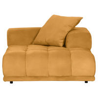 SOFAELEMENT in Plüsch Currygelb  - Currygelb/Schwarz, Konventionell, Kunststoff/Textil (125/66/155cm) - Carryhome