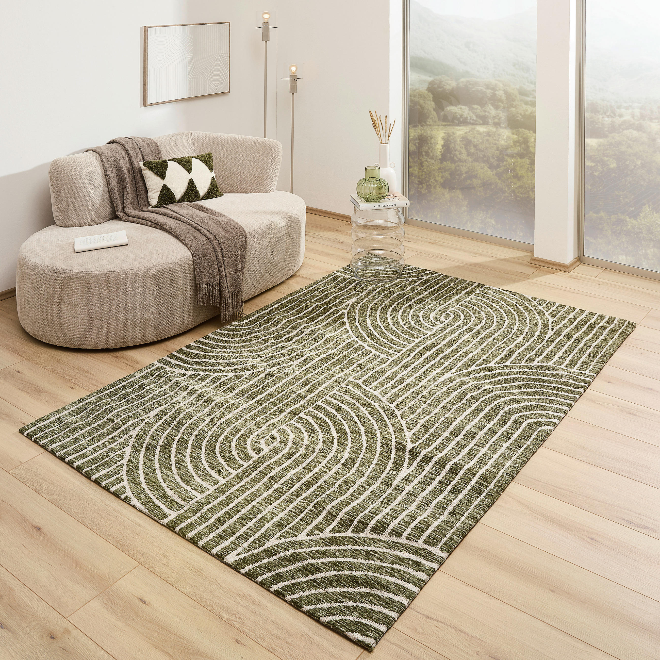 TUFTTEPPICH 160/230 cm Grün  - Grün, Basics, Textil (160/230cm) - Novel
