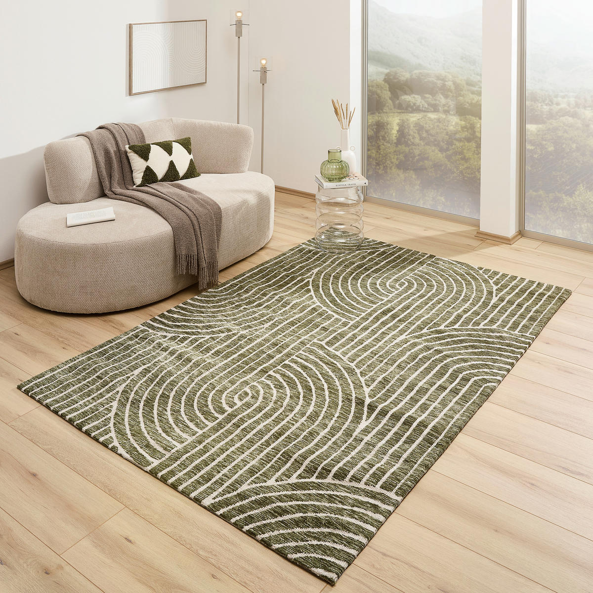 TUFTTEPPICH 130/190 cm Grün  - Grün, Basics, Textil (130/190cm) - Novel
