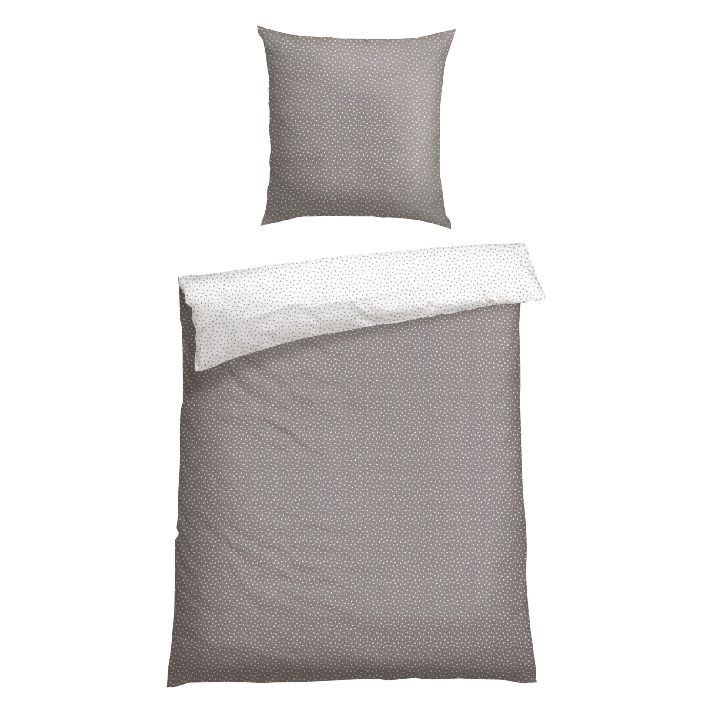 BETTWÄSCHE 2-teilig MILLIE Renforcé 135/200 cm  - Grau, Basics, Textil (135/200cm)