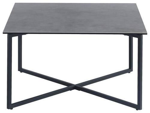 COUCHTISCH ESG 75/75/45 cm quadratisch Grau, Schwarz  - Schwarz/Grau, Design, Glas/Keramik (75/75/45cm) - Hom`in