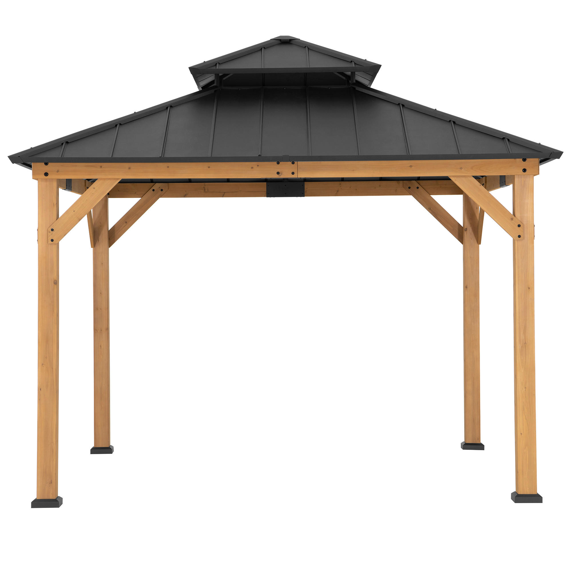 PAVILLON 330/305/330 cm  - Anthrazit, Basics, Holz/Metall (330/305/330cm) - Modante
