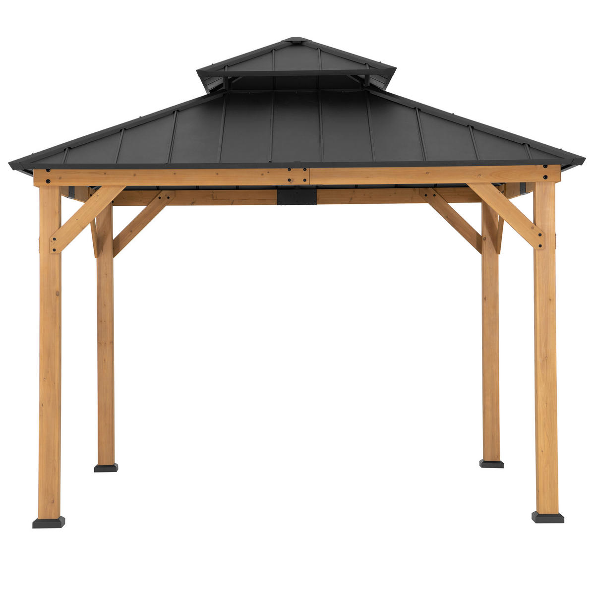 PAVILLON 330/305/330 cm  - Anthrazit, Basics, Holz/Metall (330/305/330cm) - Modante