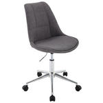 JUGENDDREHSTUHL  in Webstoff Chromfarben, Dunkelgrau  - Chromfarben/Dunkelgrau, KONVENTIONELL, Kunststoff/Textil (49/96/56cm) - Carryhome