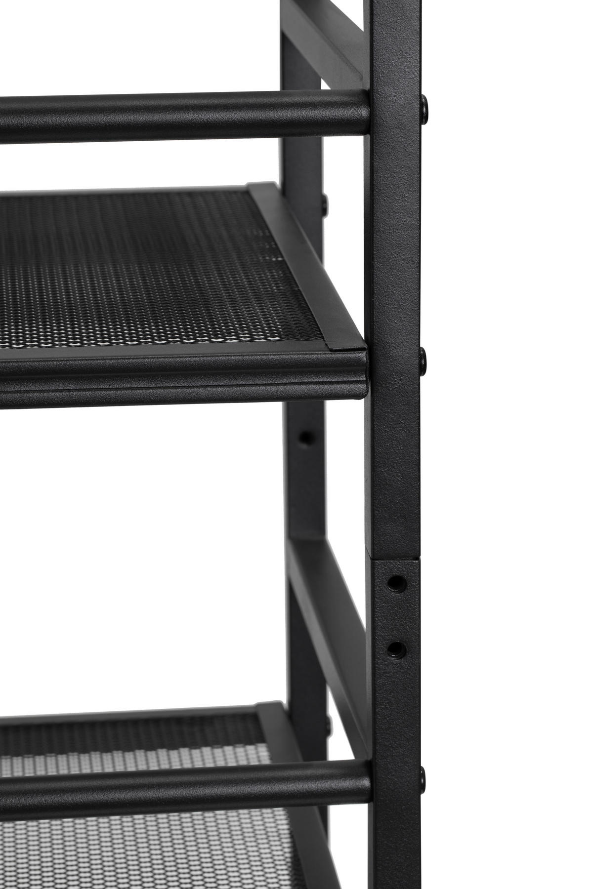 SCHUHREGAL Schwarz  - Schwarz, MODERN, Metall (59/144/30cm) - PBJ