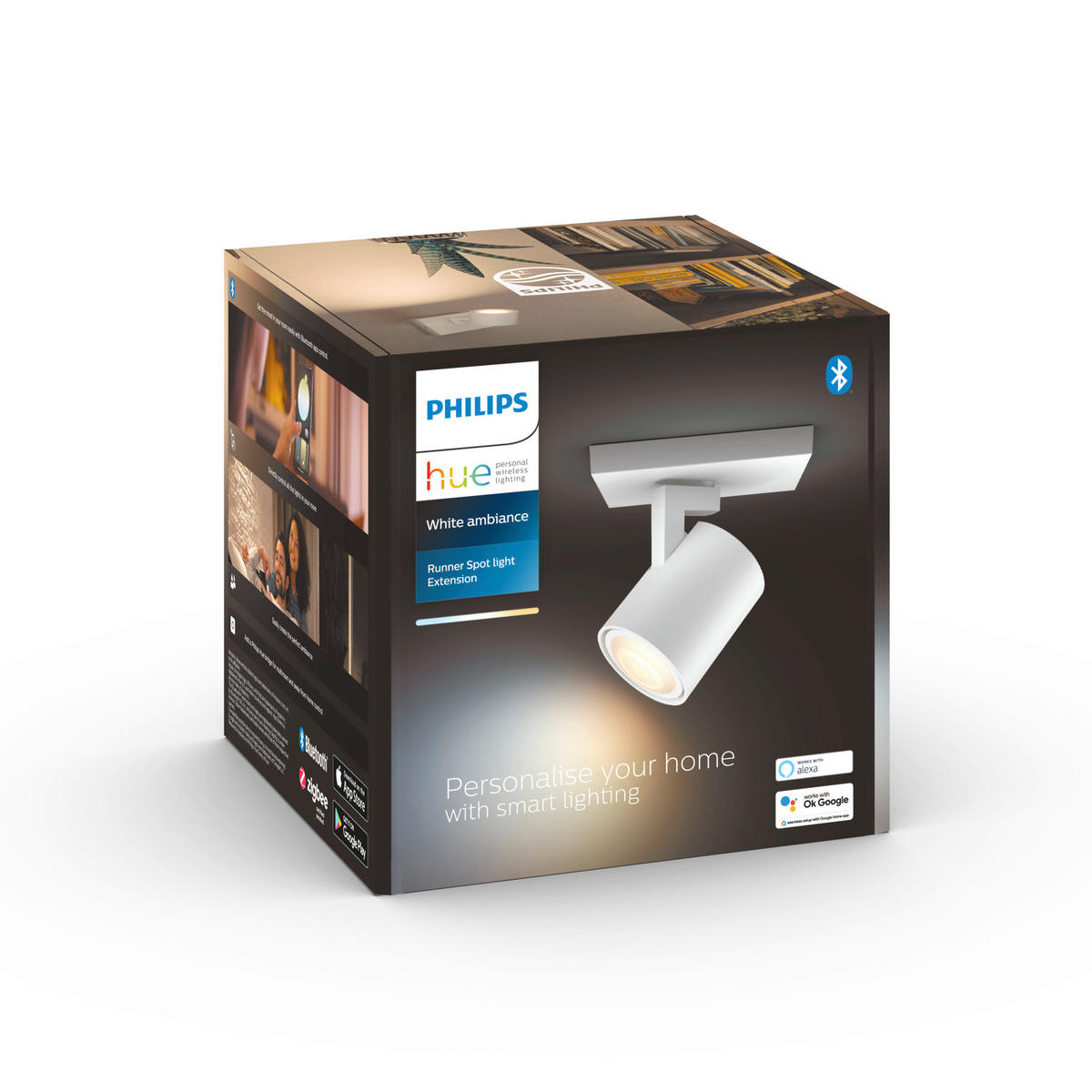 LED-STRAHLER Runner Single Spot 11/10,7/9 cm   - Weiß, Basics, Metall (11/10,7/9cm) - Philips HUE