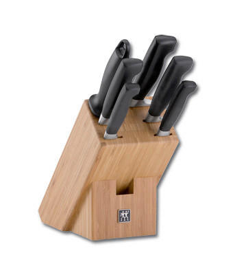 MESSERBLOCK **** VIER STERNE 7-teilig  - Schwarz/Braun, Basics, Holz/Metall - Zwilling