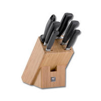MESSERBLOCK **** VIER STERNE 7-teilig  - Schwarz/Braun, Basics, Holz/Metall - Zwilling