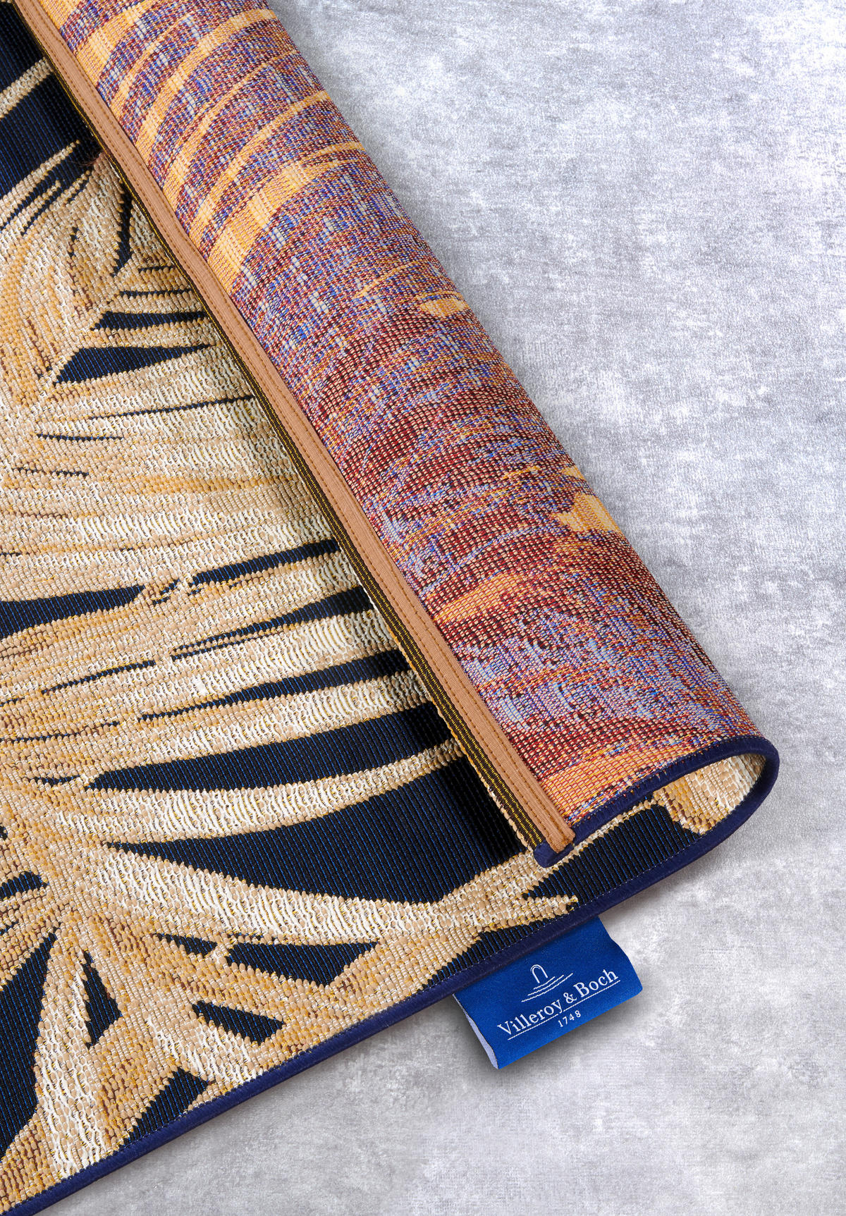 OUTDOORTEPPICH  für Terrasse und Balkon 160/235 cm Kollektion 1767 Goldfarben, Dunkelblau  - Goldfarben/Dunkelblau, Design, Kunststoff (160/235cm) - Villeroy & Boch