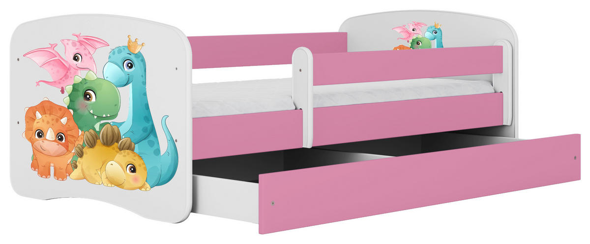 KINDER-/JUNIORBETT - Pink/Birkefarben, MODERN, Holz/Holzwerkstoff (80/160cm) - MID.YOU