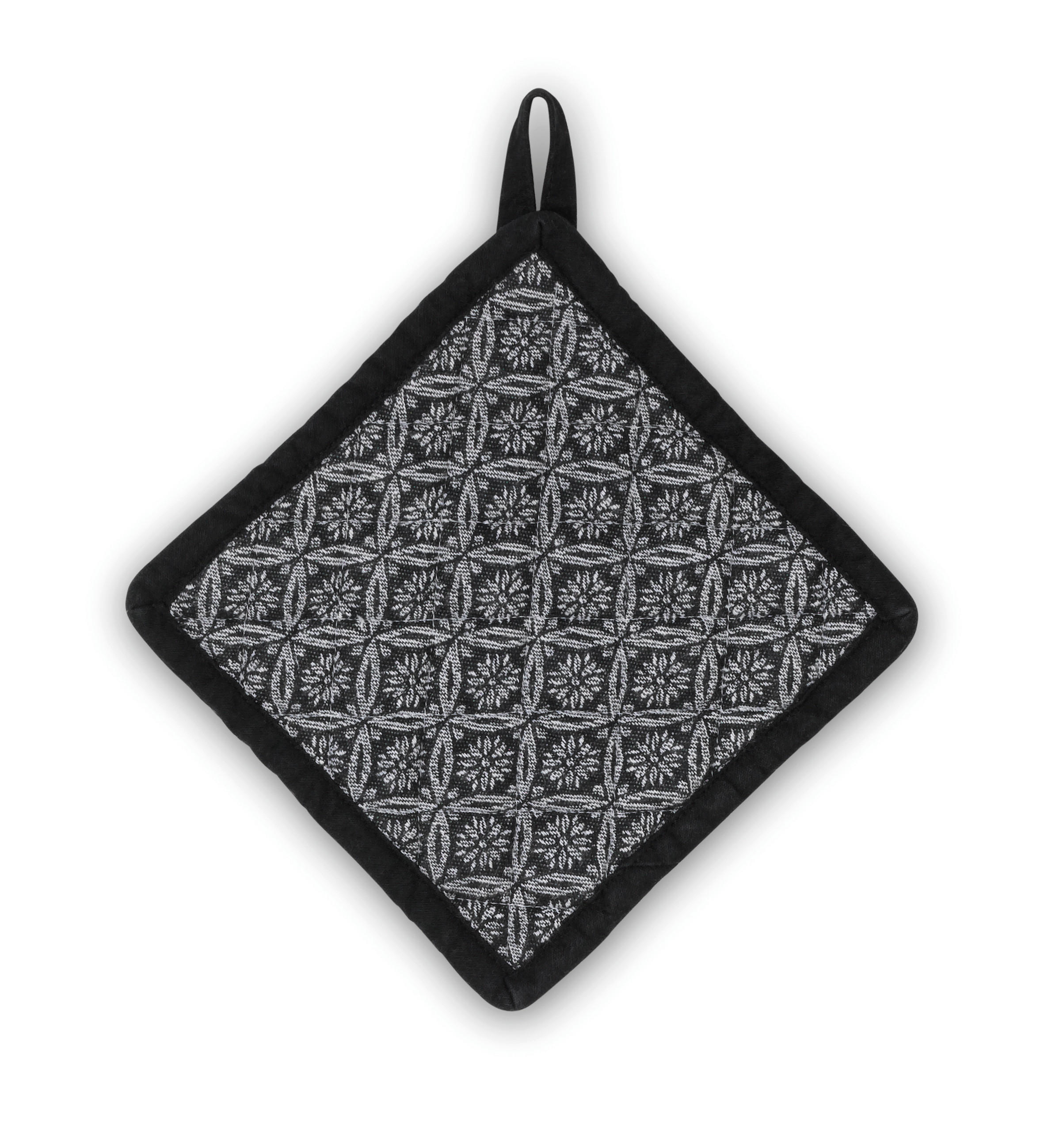KUHINJSKA PRIJEMALKA - črna/bela, Basics, tekstil (20/20cm) - Kela