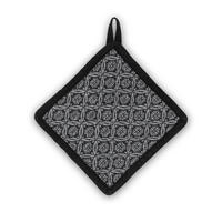 KUHINJSKA PRIJEMALKA - črna/bela, Basics, tekstil (20/20cm) - Kela
