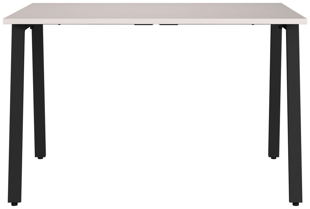 SCHREIBTISCH 120/80/75 cm, Schwarz, Kaschmir, in verschiedenen Holz-Dekoren erhältlich, justierbare Füße  - Kaschmir/Schwarz, MODERN, Holzwerkstoff/Metall (120/80/75cm) - Novel